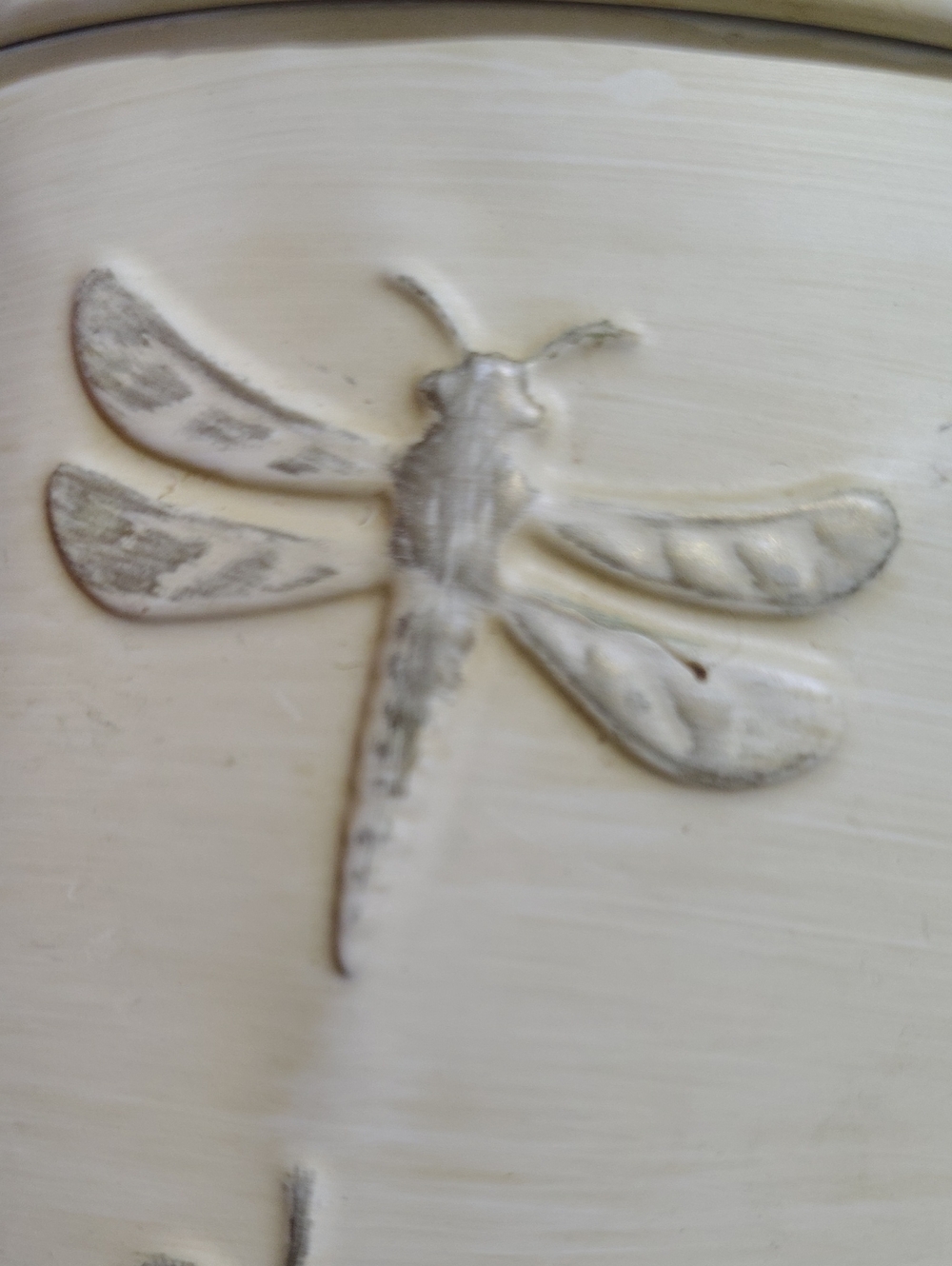 Cream Metal Dragonfly Decorative Caddy - Picture 7 of 8